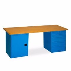 2.1 Metre Çalışma Tezgahı 5 Çekmeceli Dolaplı İE.CCT.21.5