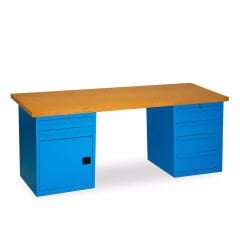 2.1 Metre Çalışma Tezgahı 6 Çekmeceli Dolaplı İE.CCT.21.6
