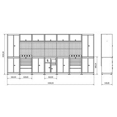 4.3 Metre Modüler Çalışma Tezgahı İE.36.18.41