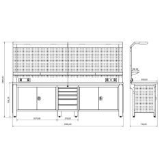 3 Metre Çalışma Tezgahı İE.36.17.26