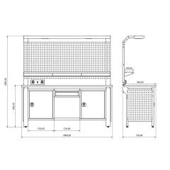 2 Metre Çalışma Tezgahı İE.36.17.28