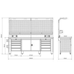 2.5 Metre Çalışma Tezgahı İE.36.17.31
