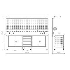 2.5 Metre Çalışma Tezgahı İE.36.17.38