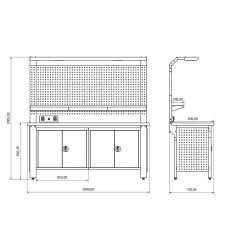 2 Metre Çalışma Tezgahı İE.36.17.39