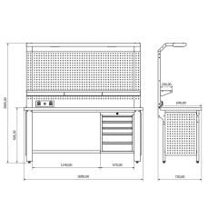2 Metre Çalışma Tezgahı İE.36.17.40