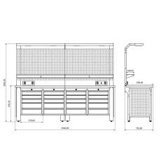 2.5 Metre Çalışma Tezgahı İE.36.17.41