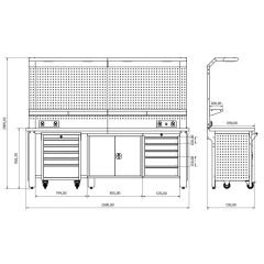 2.5 Metre Çalışma Tezgahı İE.36.17.52