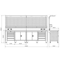 3.1 Metre Çalışma Tezgahı İE.36.17.75
