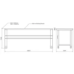 Yüksekliği Ayarlanabilir Çalışma Masası (W1800) IE-2511-1801